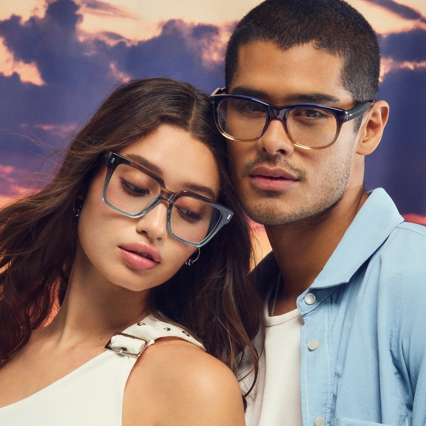 QUAY Bold Type Optical Eyeglasses - Glass Demi (Exclusively In-Store)