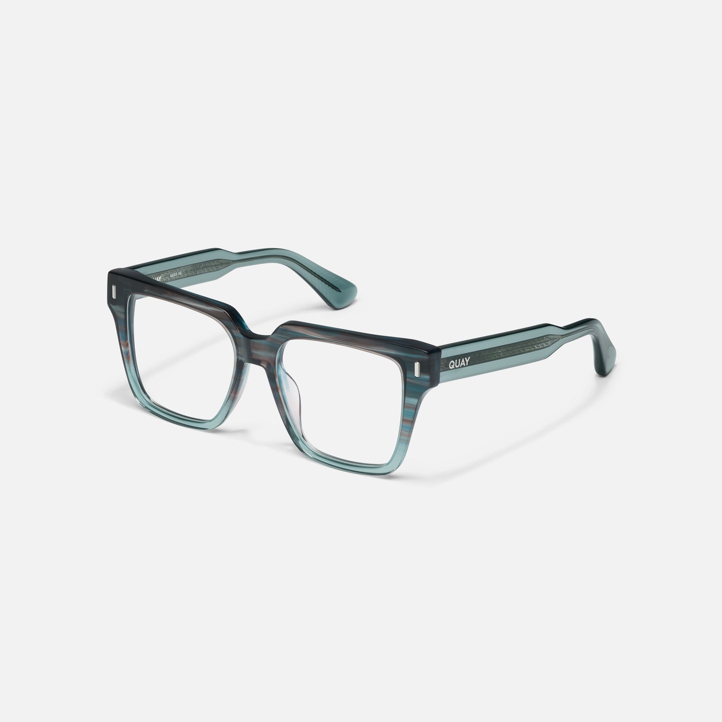 QUAY Bold Type Optical Eyeglasses - Glass Demi (Exclusively In-Store)