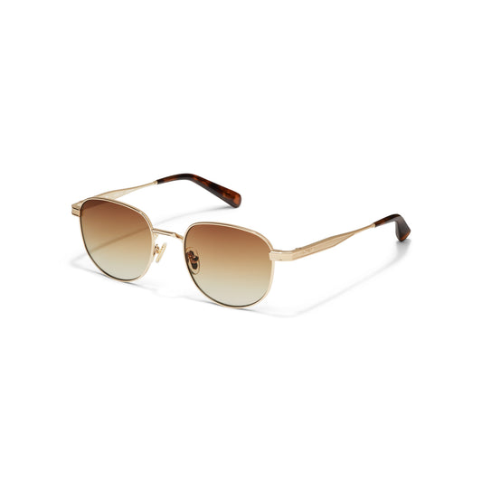 QUAY Born Ready Sunglasses - Gold/Sepia