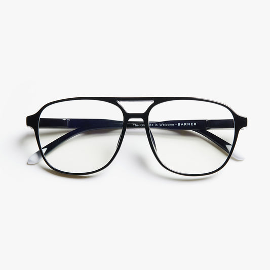BARNER Brad - Glossy Black Noir Blue Light Reading Glasses