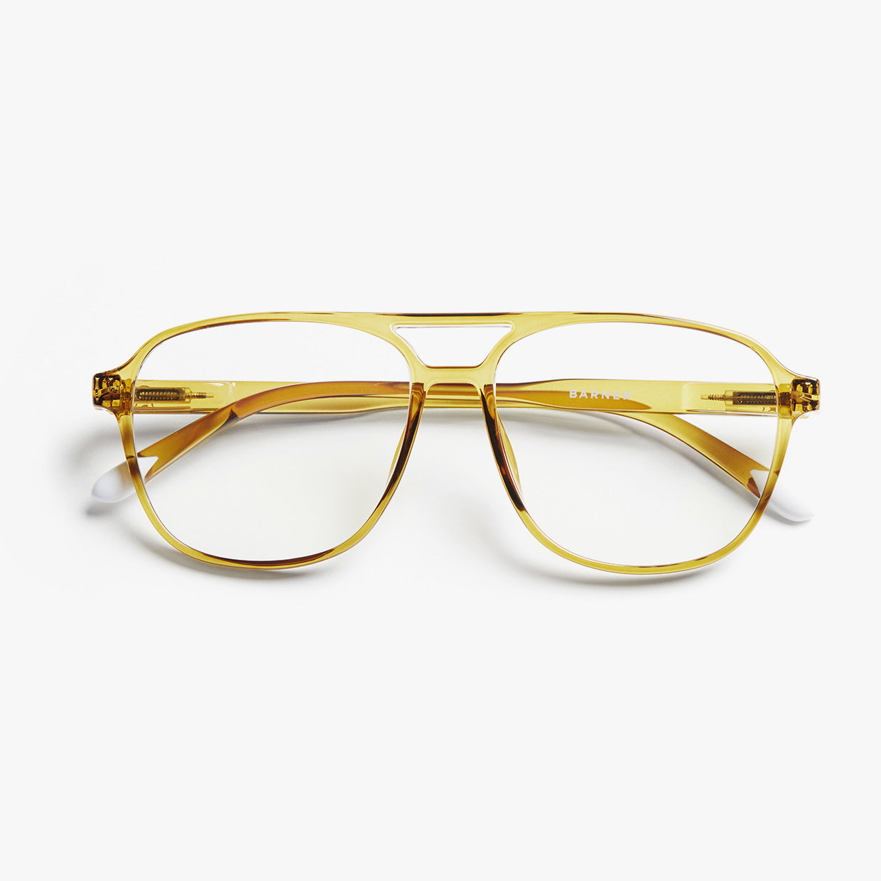 BARNER Brad - Glossy Ecru Olive Blue Light Reading Glasses