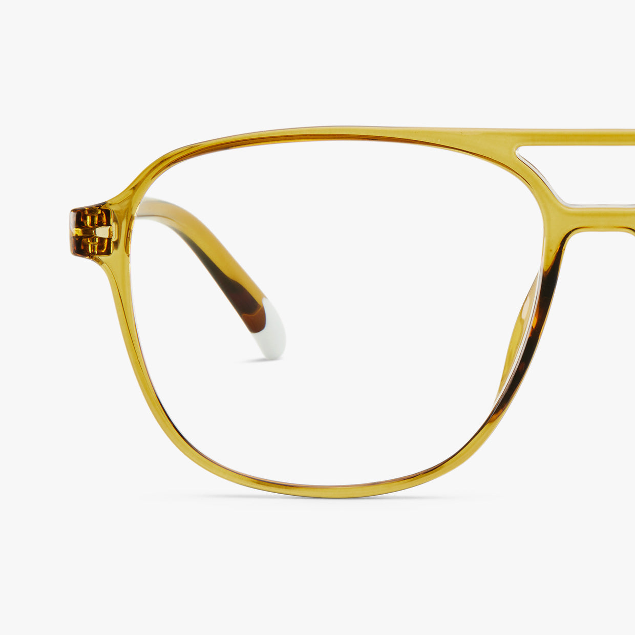 BARNER Brad - Glossy Ecru Olive Blue Light Reading Glasses