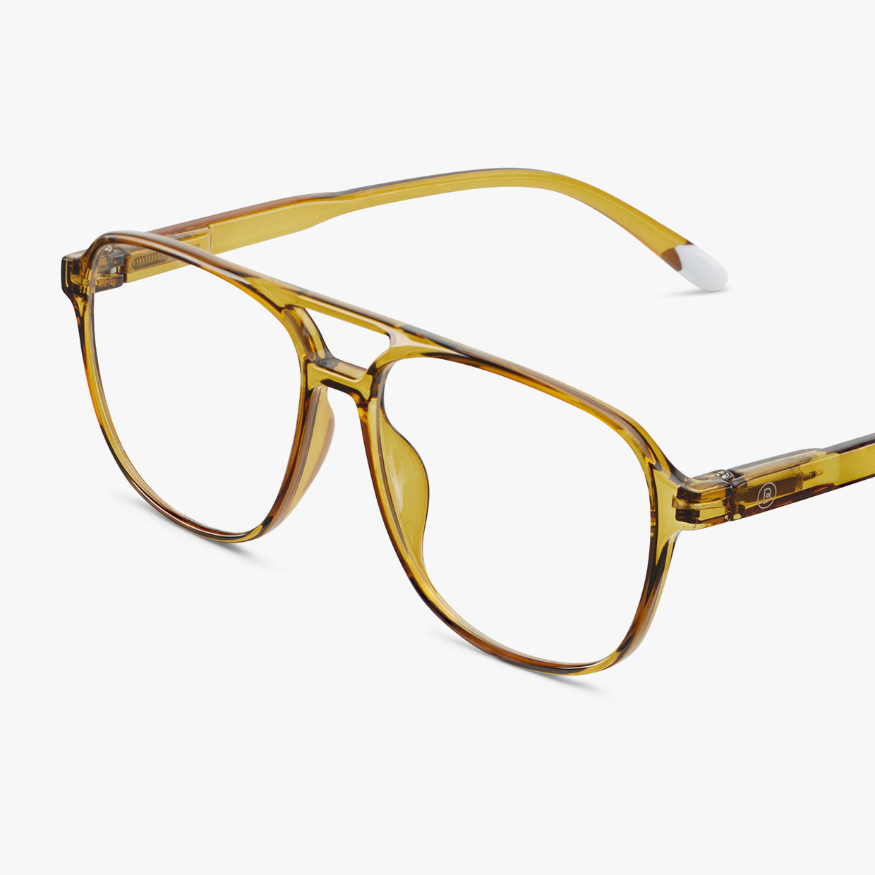 BARNER Brad - Glossy Ecru Olive Blue Light Reading Glasses