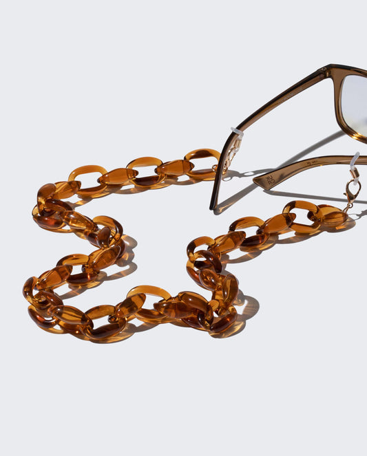 The Book Club Super Size Eyewear Chain - Amber