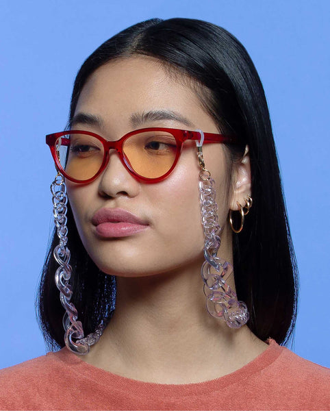 The Book Club Mega Mix Eyewear/Mask Chain - Crystal Blue