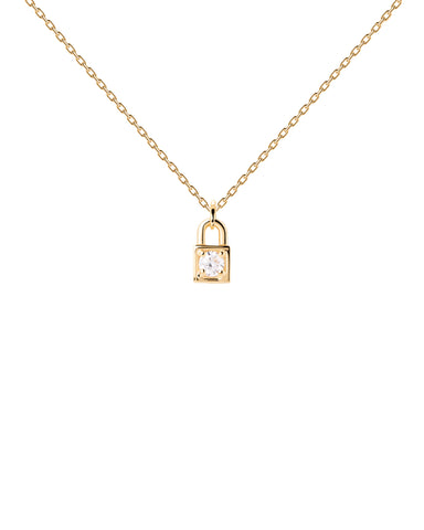 PDPAOLA Padlock Necklace - 925 Sterling Silver / 18K Gold Plating