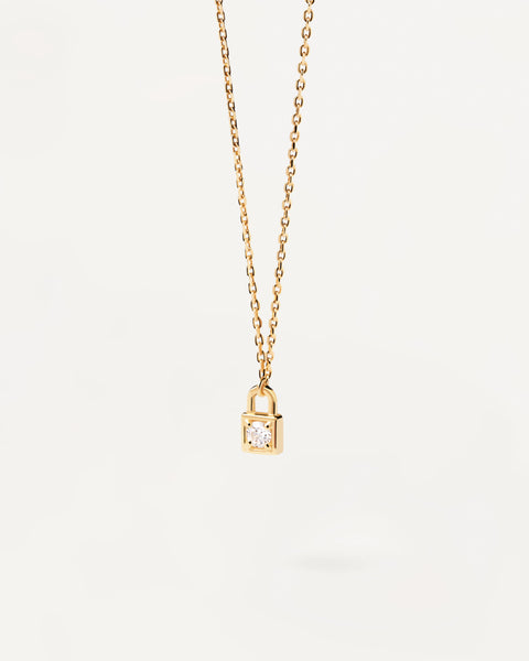 PDPAOLA Padlock Necklace - 925 Sterling Silver / 18K Gold Plating