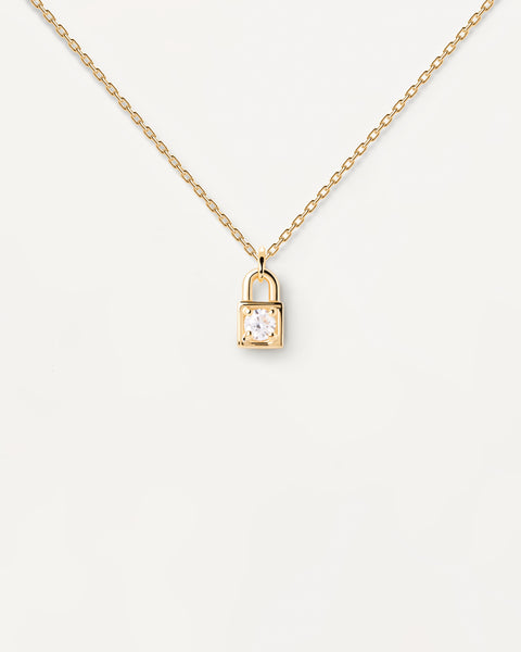 PDPAOLA Padlock Necklace - 925 Sterling Silver / 18K Gold Plating