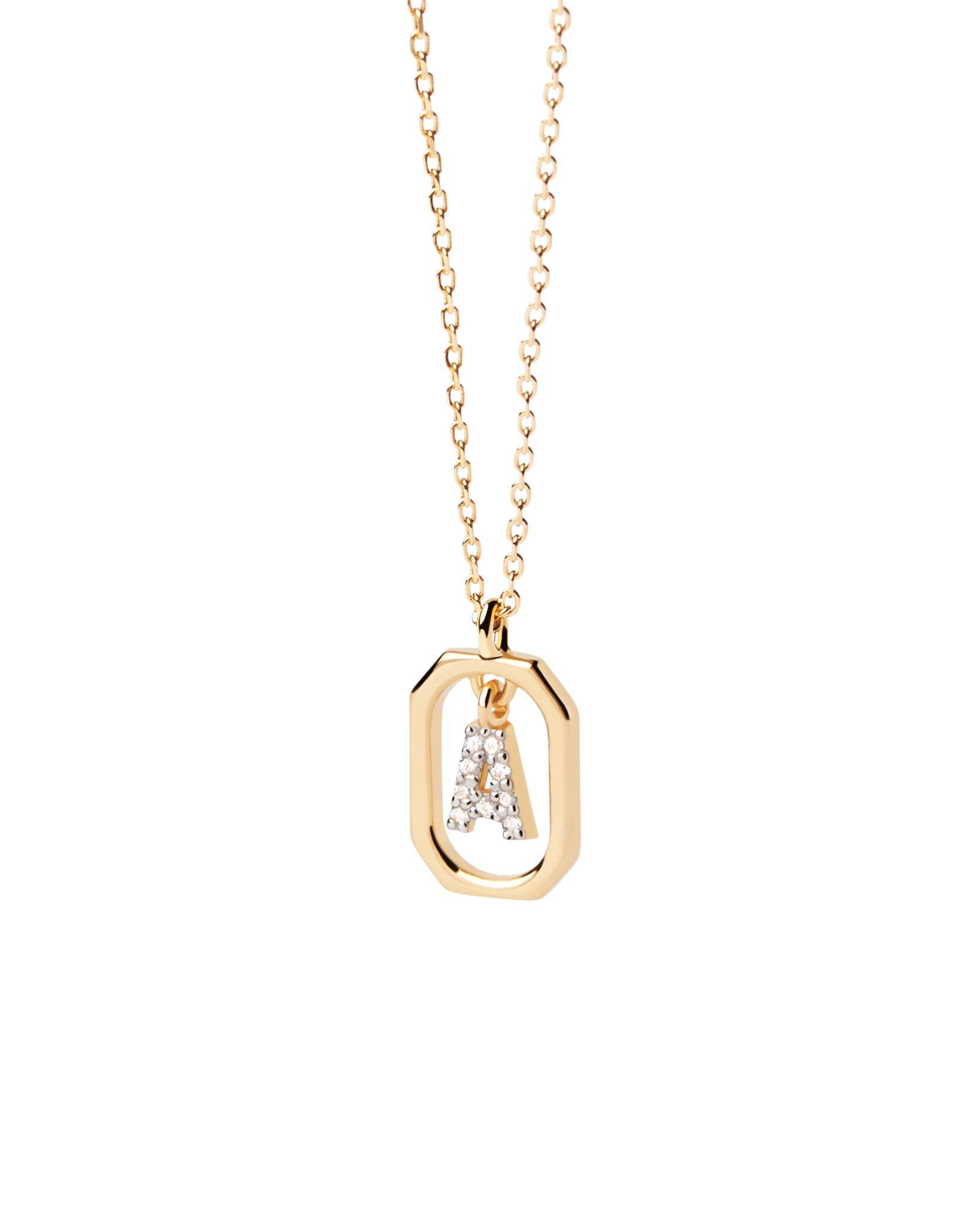 PDPAOLA Mini Letter A Necklace - 925 Sterling Silver / 18K Gold Plating