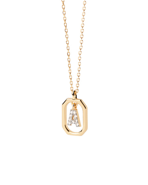 PDPAOLA Mini Letter A Necklace - 925 Sterling Silver / 18K Gold Plating