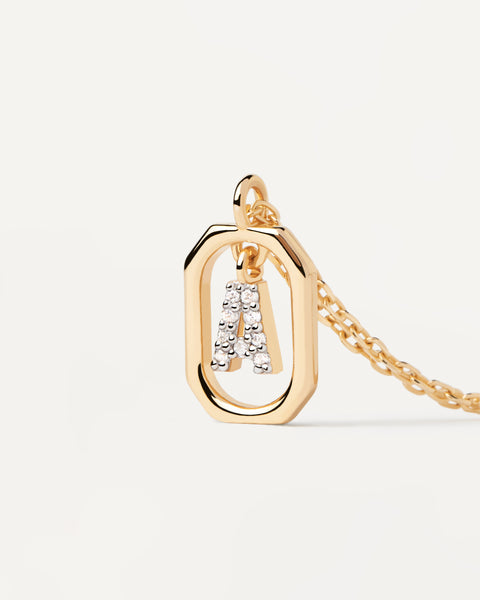 PDPAOLA Mini Letter A Necklace - 925 Sterling Silver / 18K Gold Plating