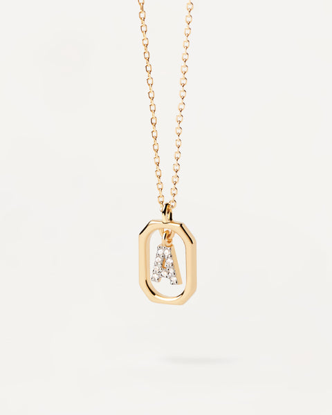 PDPAOLA Mini Letter A Necklace - 925 Sterling Silver / 18K Gold Plating