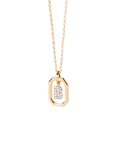 PDPAOLA Mini Letter B Necklace - 925 Sterling Silver / 18K Gold Plating