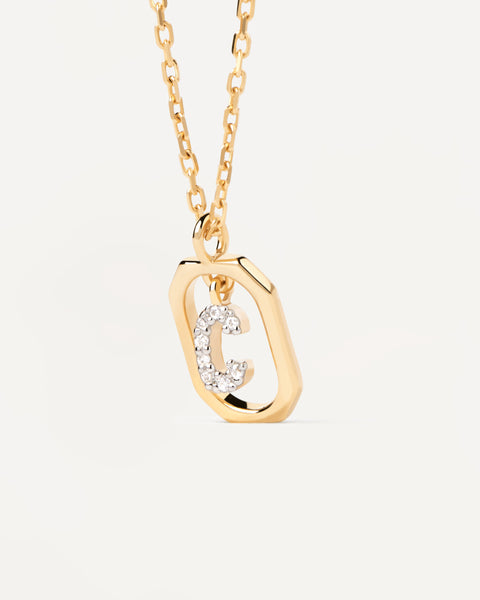 PDPAOLA Mini Letter C Necklace - 925 Sterling Silver / 18K Gold Plating