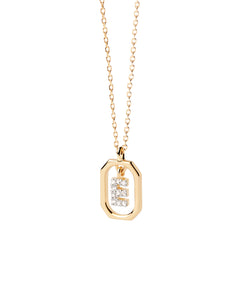 PDPAOLA Mini Letter E Necklace - 925 Sterling Silver / 18K Gold Plating