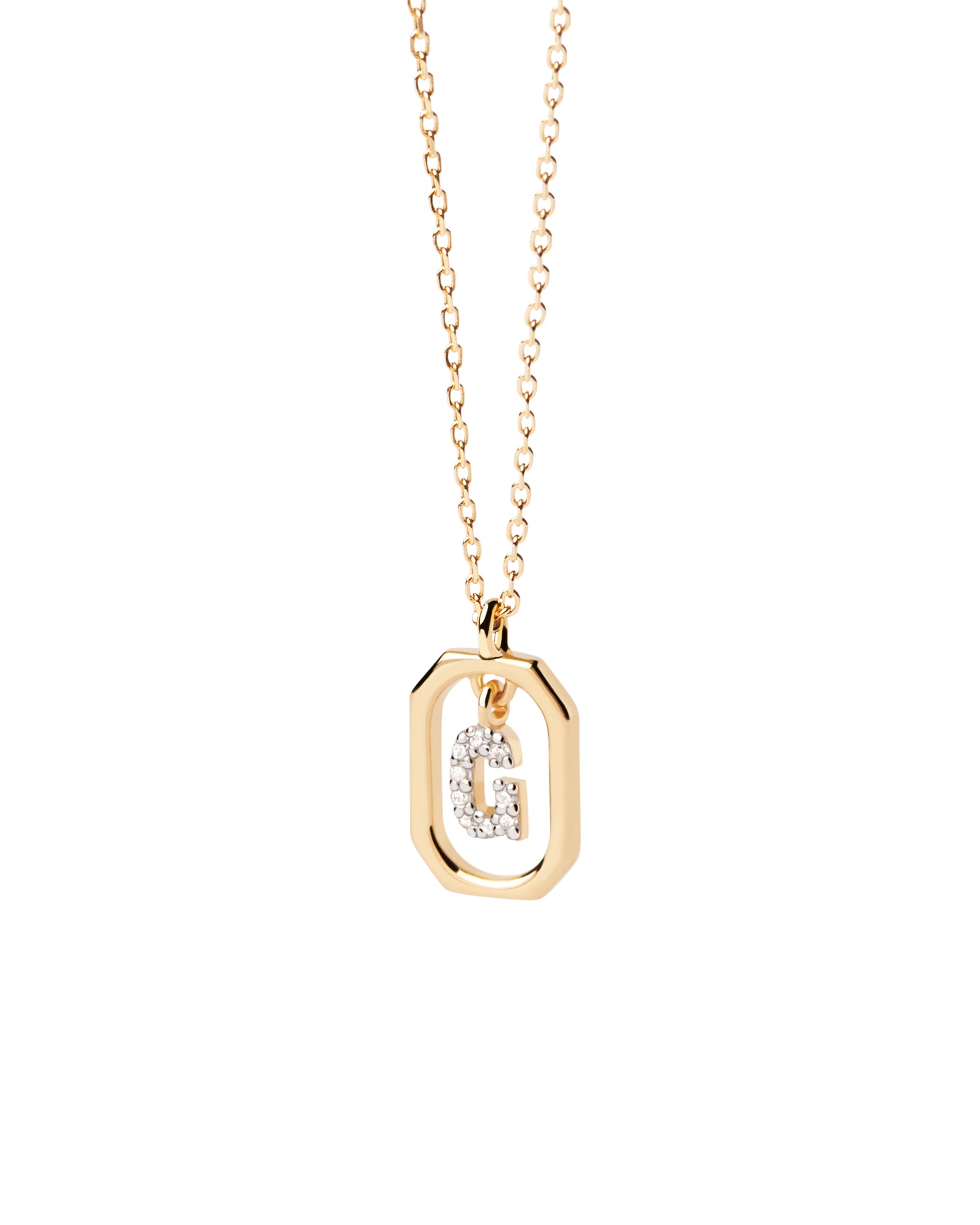 PDPAOLA Mini Letter G Necklace - 925 Sterling Silver / 18K Gold Plating
