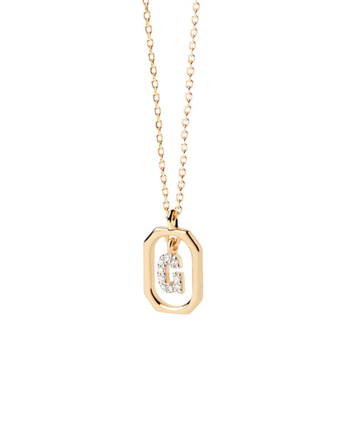 PDPAOLA Mini Letter G Necklace - 925 Sterling Silver / 18K Gold Plating