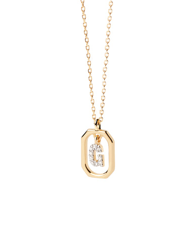 PDPAOLA Mini Letter G Necklace - 925 Sterling Silver / 18K Gold Plating