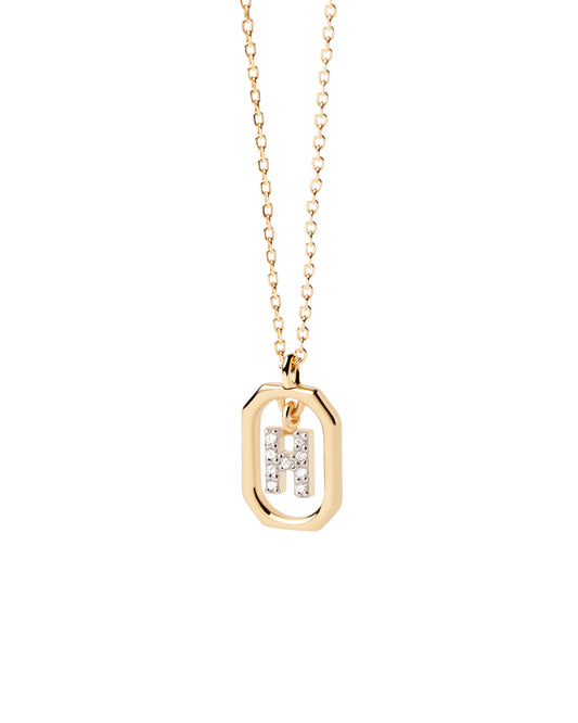 PDPAOLA Mini Letter H Necklace - 925 Sterling Silver / 18K Gold Plating