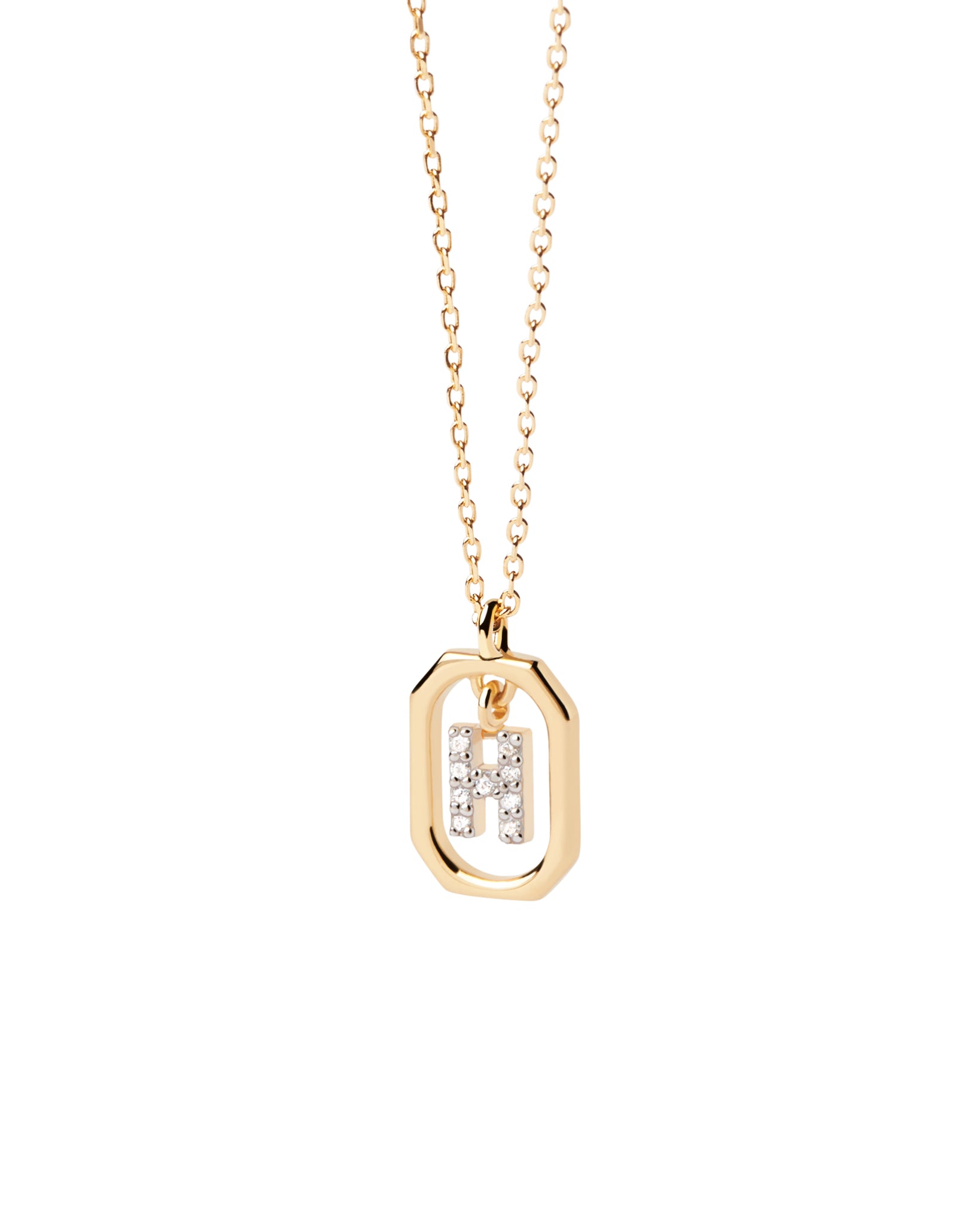 PDPAOLA Mini Letter H Necklace - 925 Sterling Silver / 18K Gold Plating