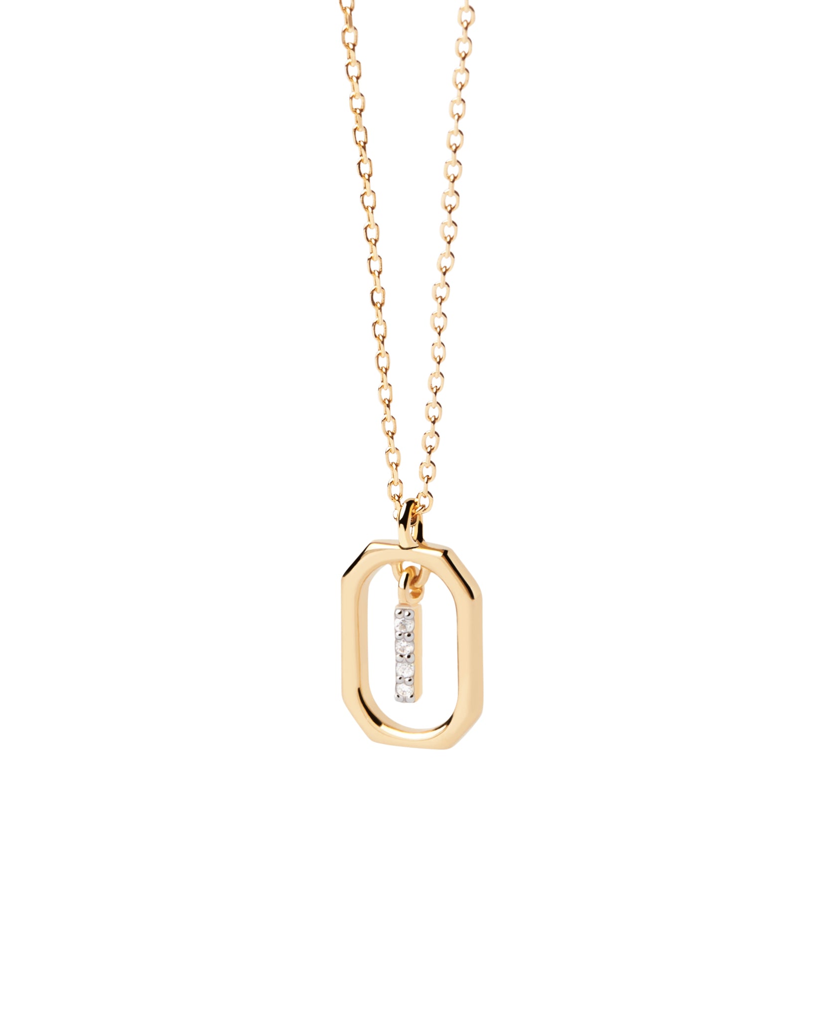PDPAOLA Mini Letter I Necklace - 925 Sterling Silver / 18K Gold Plating