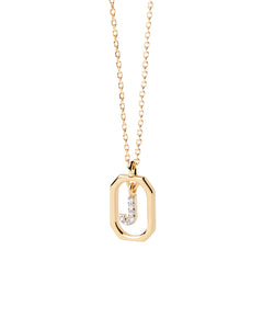 PDPAOLA Mini Letter J Necklace - 925 Sterling Silver / 18K Gold Plating