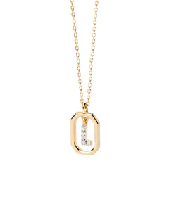 PDPAOLA Mini Letter L Necklace - 925 Sterling Silver / 18K Gold Plating