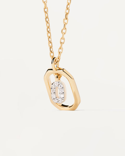 PDPAOLA Mini Letter O Necklace - 925 Sterling Silver / 18K Gold Plating