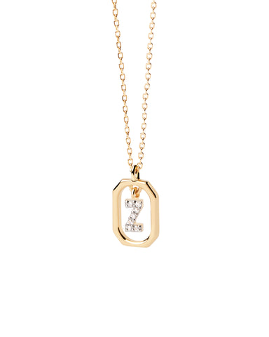 PDPAOLA Mini Letter Z Necklace - 925 Sterling Silver / 18K Gold Plating