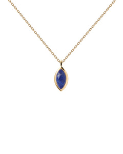 PDPAOLA Lapis Lazuli Nomad Necklace - 925 Sterling Silver / 18K Gold Plating