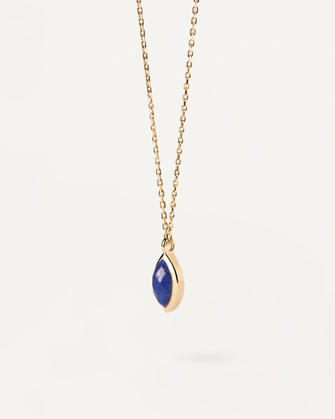 PDPAOLA Lapis Lazuli Nomad Necklace - 925 Sterling Silver / 18K Gold Plating