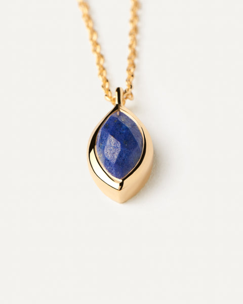 PDPAOLA Lapis Lazuli Nomad Necklace - 925 Sterling Silver / 18K Gold Plating
