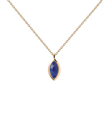 PDPAOLA Lapis Lazuli Nomad Necklace - 925 Sterling Silver / 18K Gold Plating