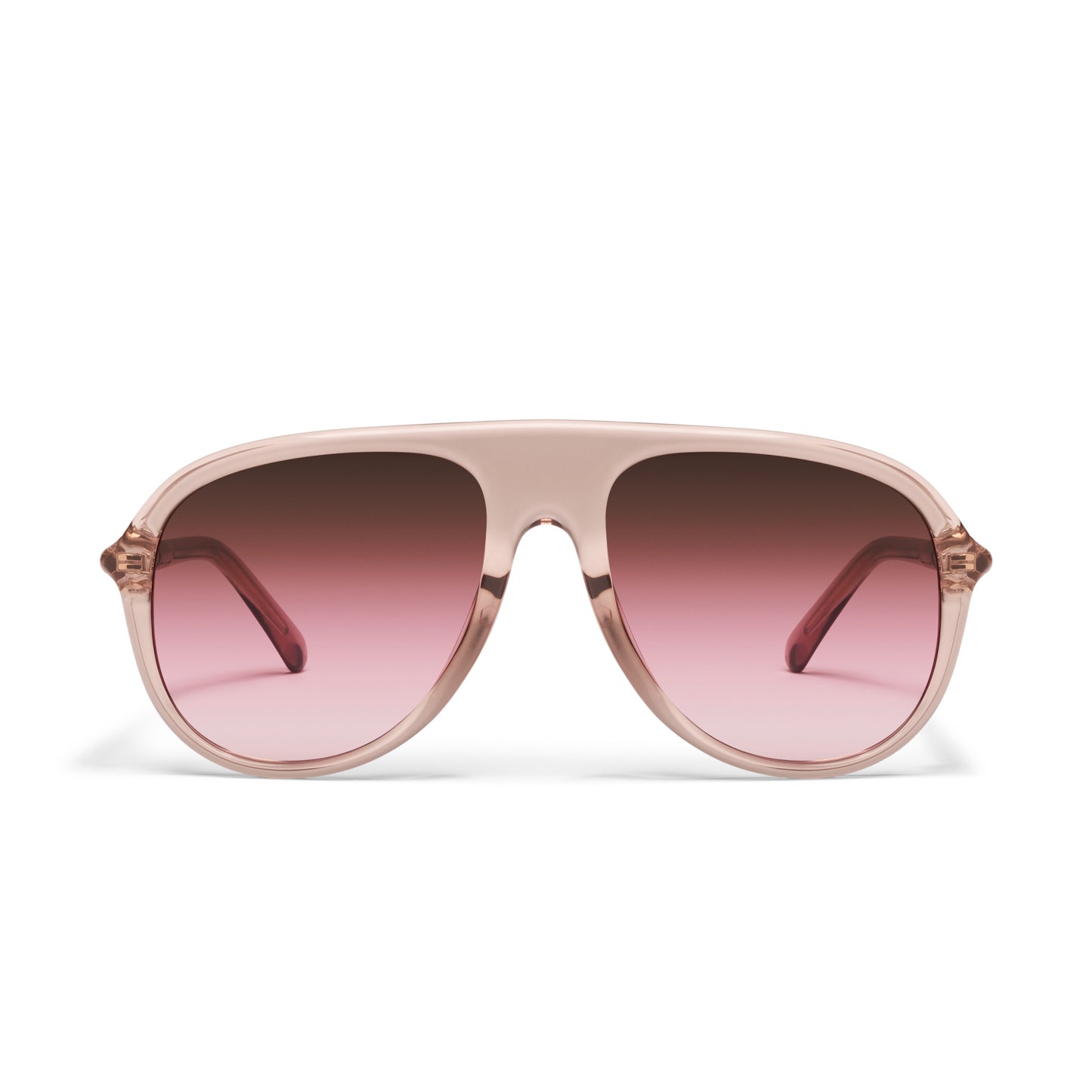 QUAY Chart Topper Sunglasses - Doe/Rouge Glow