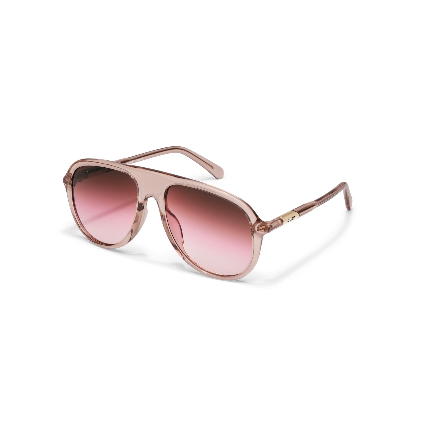 QUAY Chart Topper Sunglasses - Doe/Rouge Glow