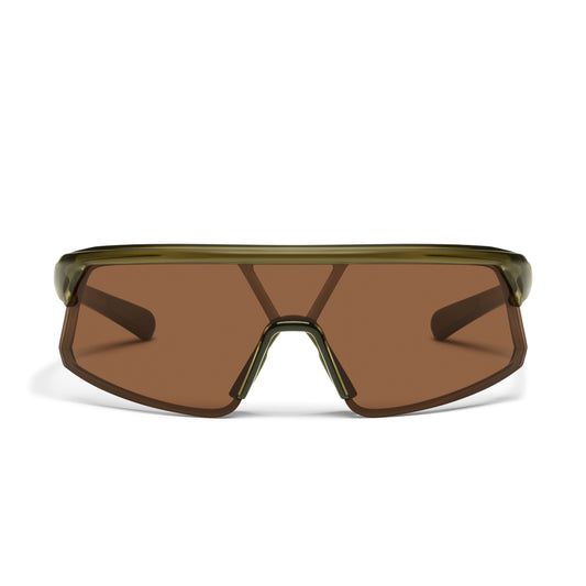 QUAY Clock It Sunglasses - Olive/Brown