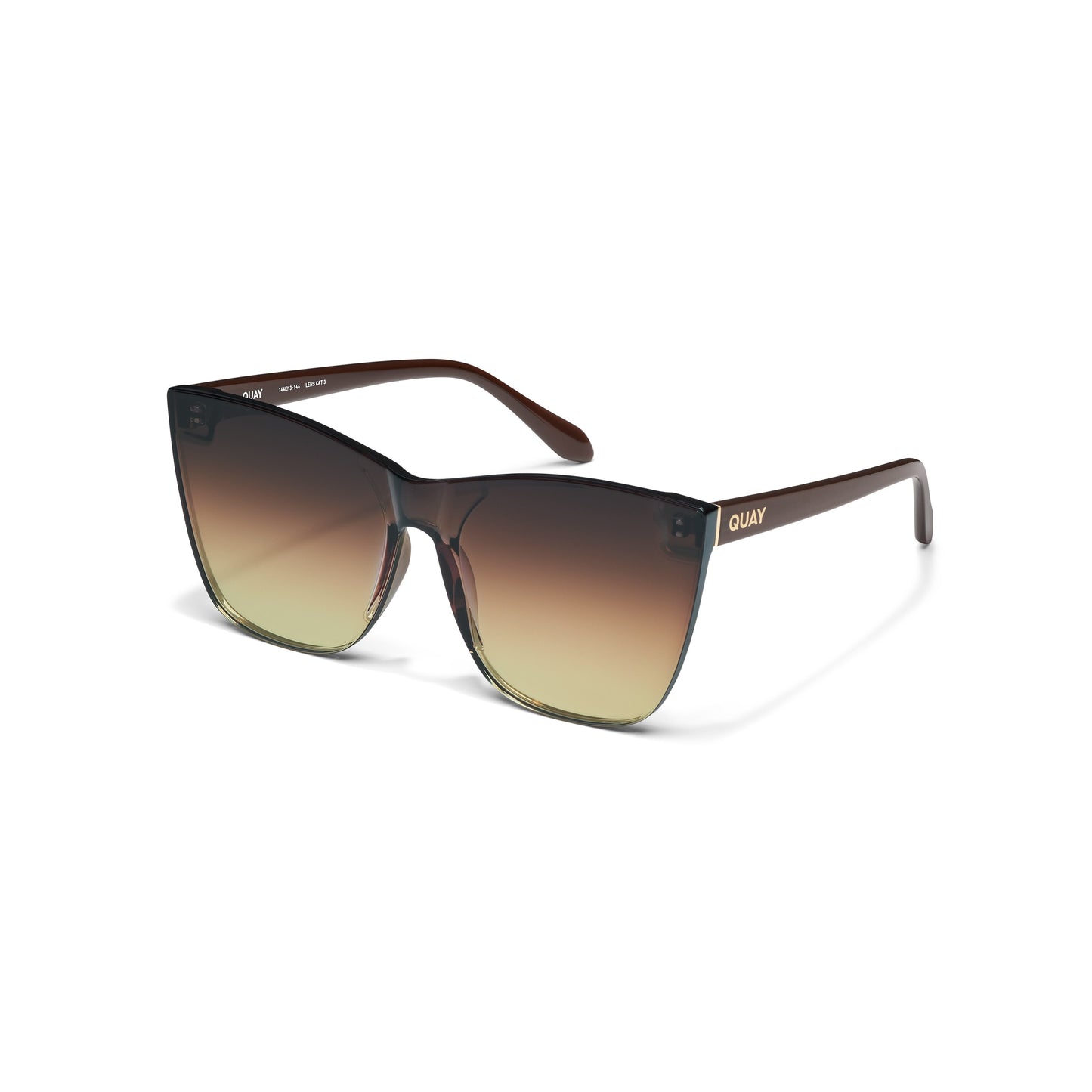 QUAY Come Thru Sunglasses - Dark Brown/Bronze Glow