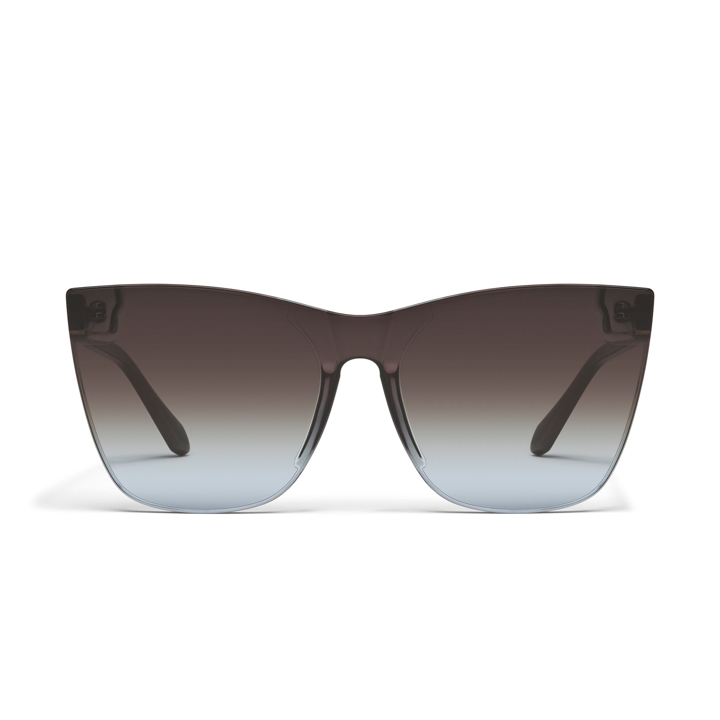 QUAY Come Thru Sunglasses - Dark Brown/Chocolate Blue