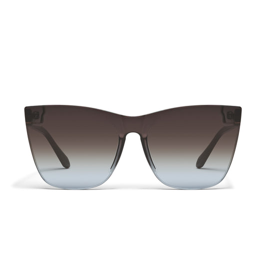 QUAY Come Thru Sunglasses - Dark Brown/Chocolate Blue