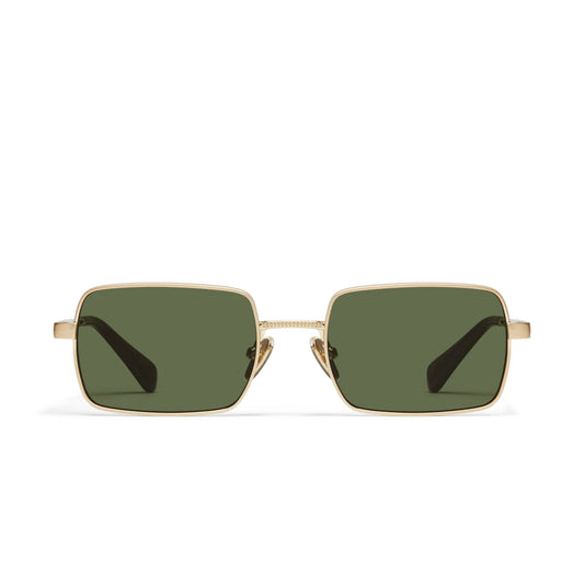 QUAY DND Sunglasses - Brushed Gold/Green