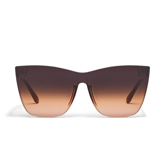 QUAY Come Thru Sunglasses - Dahlia/Dark Brown Honey