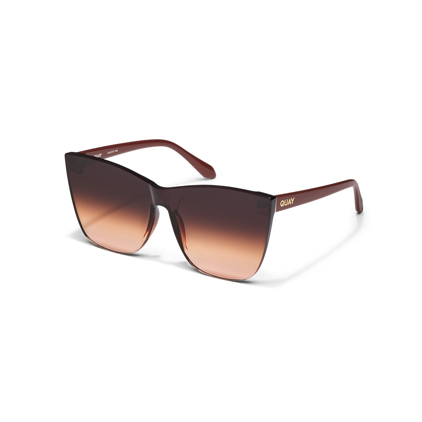 QUAY Come Thru Sunglasses - Dahlia/Dark Brown Honey