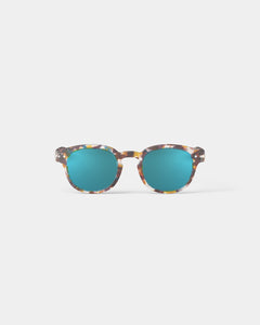 IZIPIZI #C SUN JUNIOR (Children 5-10 Years) Blue Tortoise Mirror Kids Sunglasses