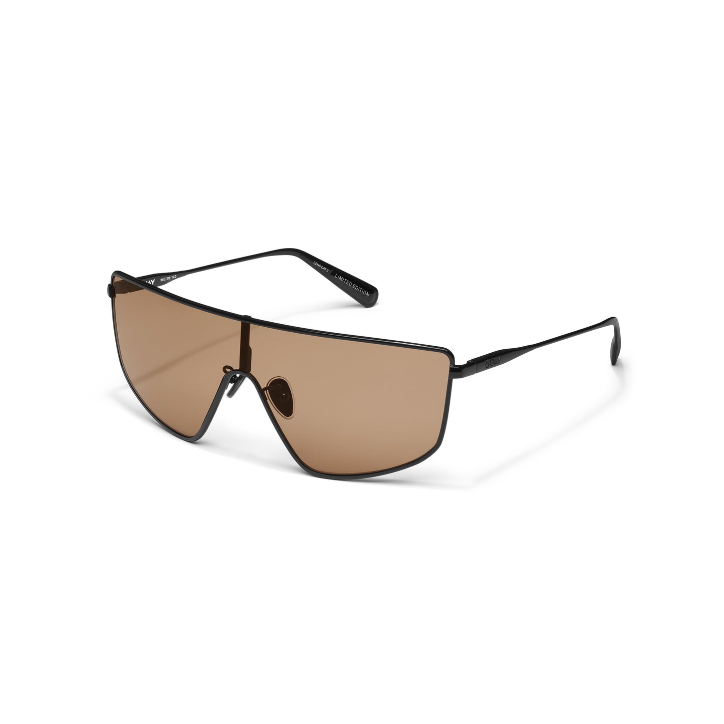 QUAY Entourage Sunglasses - Black/Tan (Limited Edition)