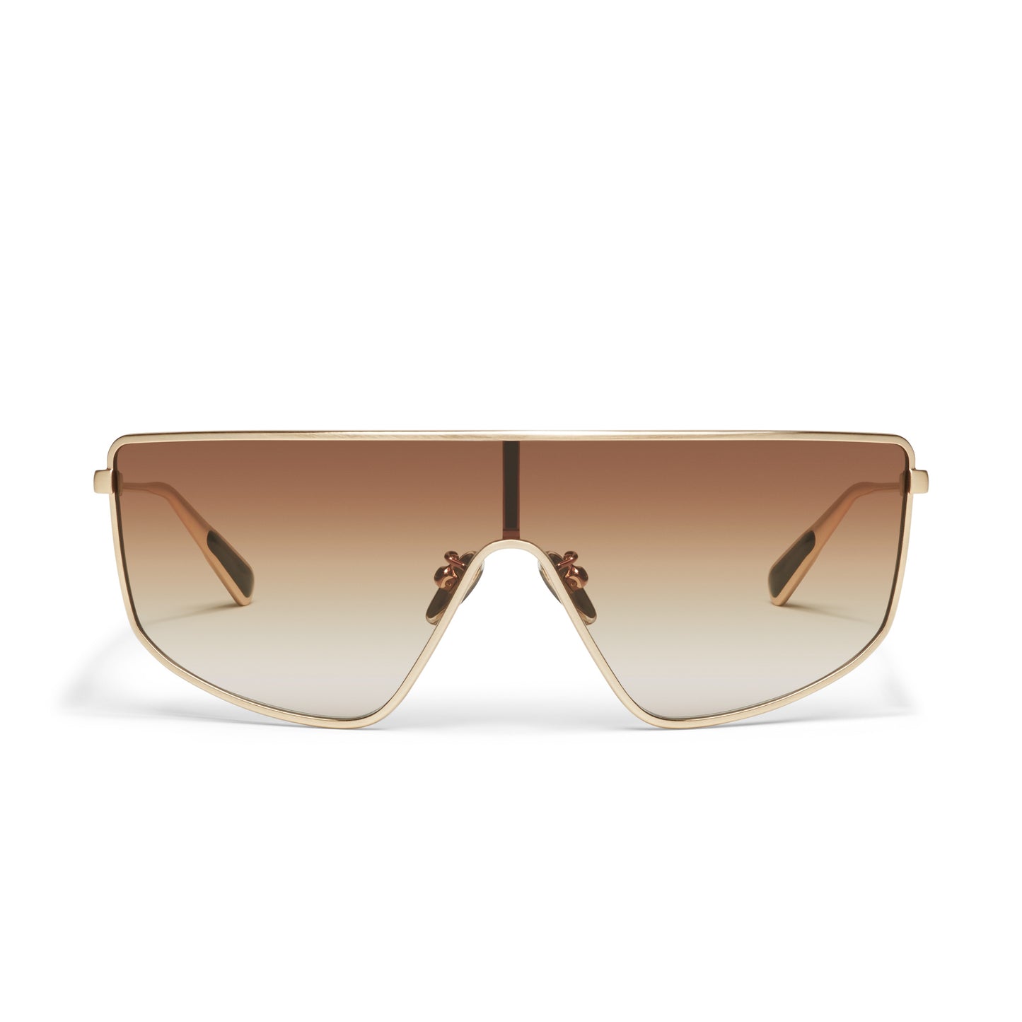 QUAY Entourage Sunglasses - Brushed Gold/Sepia (Limited Edition)