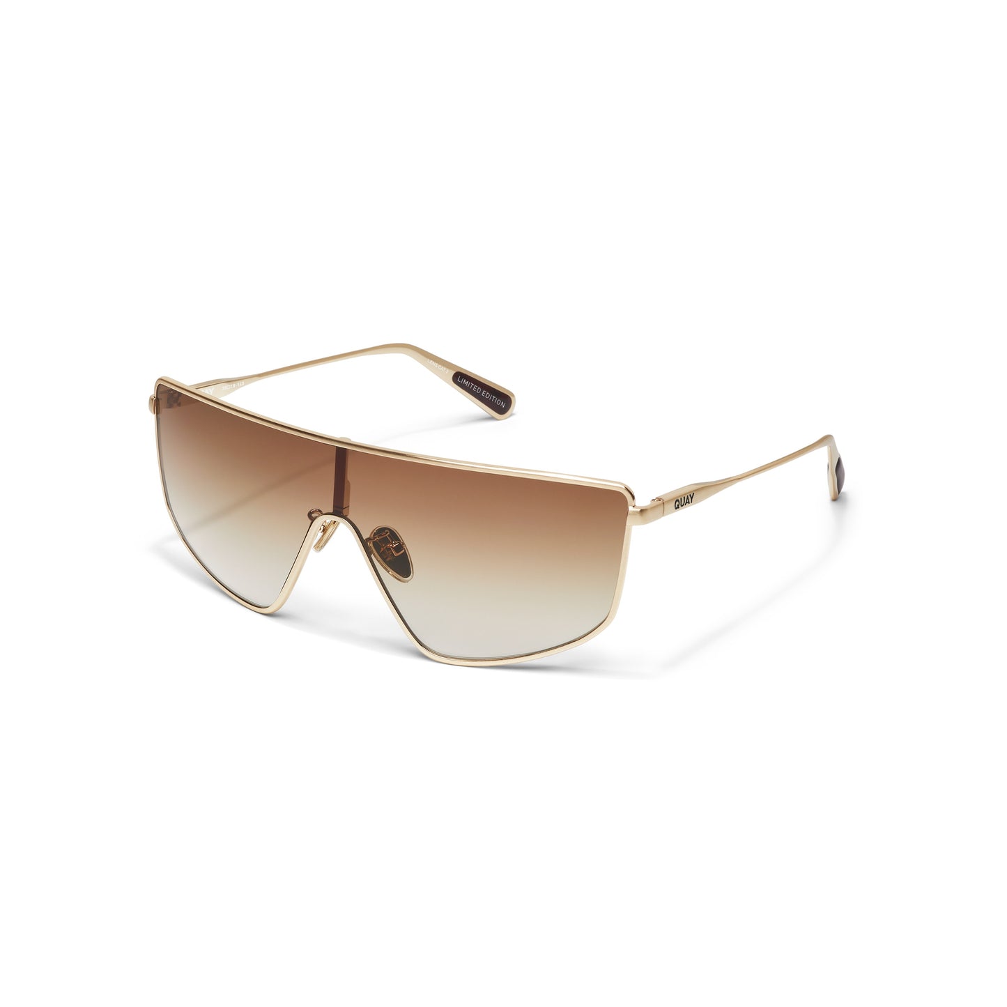 QUAY Entourage Sunglasses - Brushed Gold/Sepia (Limited Edition)