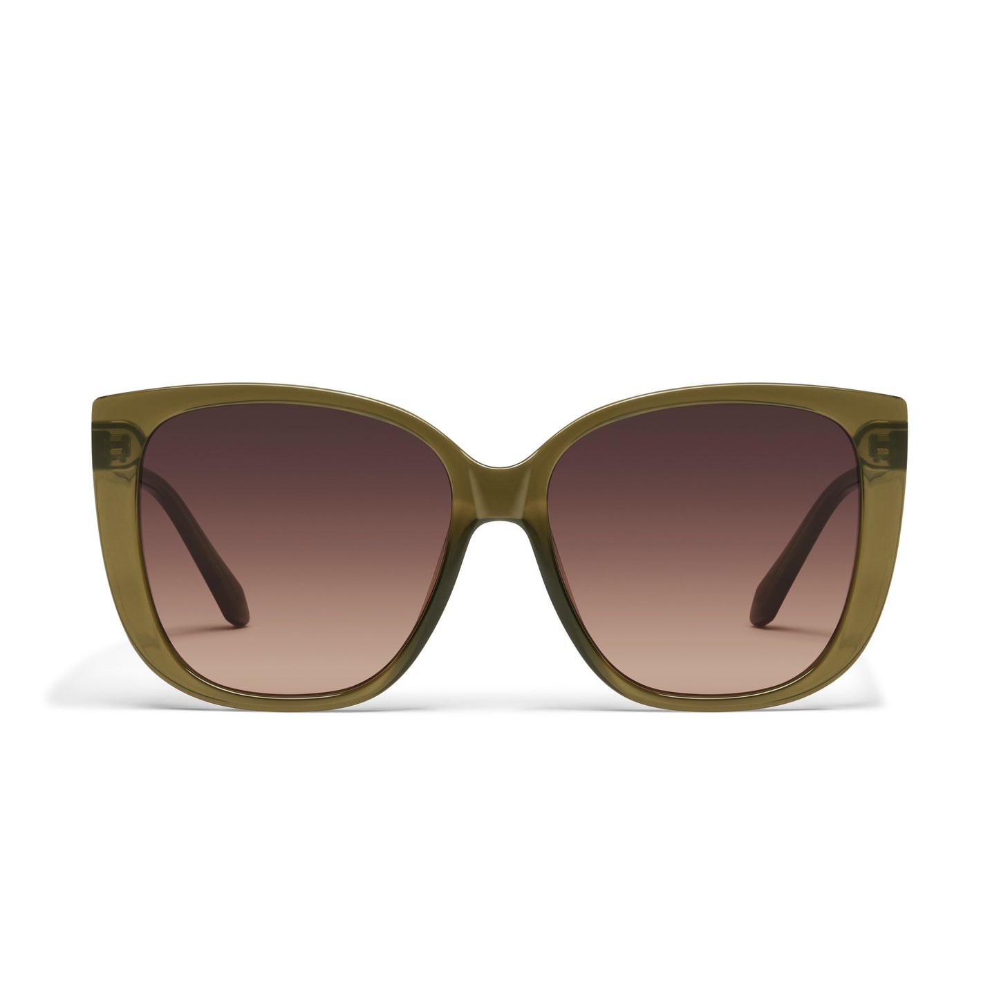 QUAY Ever After Sunglasses - Olive/Dark Fawn