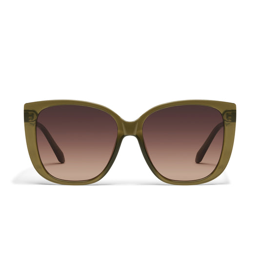 QUAY Ever After Sunglasses - Olive/Dark Fawn