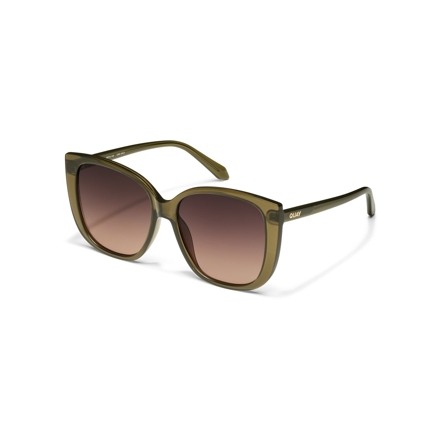 QUAY Ever After Sunglasses - Olive/Dark Fawn