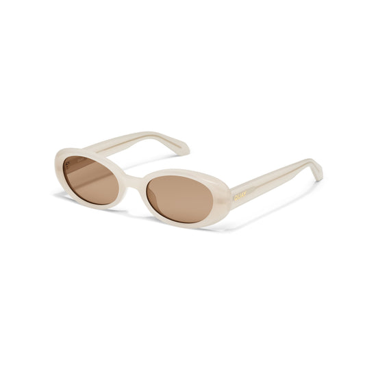 QUAY Felt Cute Sunglasses - Bone/Tan